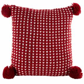 Kalėdinis dekoratyvinės pagalvėlės užvalkalas 103, balta/raudona, 45 cm x 45 cm