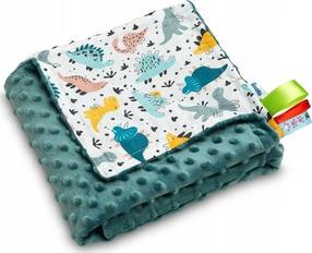 Pledas Sensillo Minky Dinosaur, 100 x 75 cm, žalia