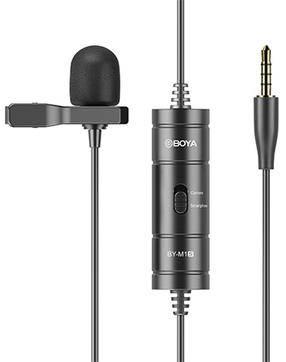 Laidinis mikrofonas Boya BY-M1S Lavalier, juoda