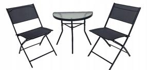 Lauko baldų komplektas Linosa L, juodas, 2 vietų