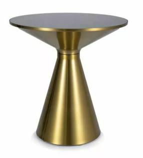 Kavos staliukas Seti, aukso/juodas, 50 cm x 50 cm x 53 cm