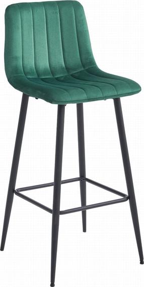 Baro kėdė Leobert Pozza, juoda/žalia, 35 cm x 43 cm x 104 cm