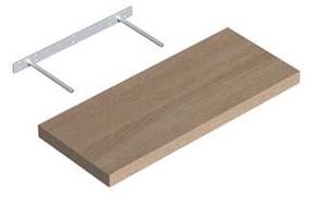 Sieninė lentyna Velano FS 60/24 65087, ąžuolo/pilka, 59.5 cm x 23.5 cm x 3.8 cm