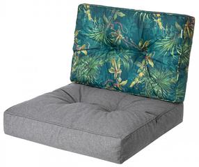 Lauko baldų pagalvių rinkinys Hobbygarden Kaja R3 KAJGZT12, žalia/grafito, 39 x 68 cm