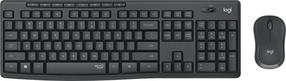 Klaviatūros ir pelės komplektas Logitech MK295 Silent Combo Graphite, EN, juoda, belaidė
