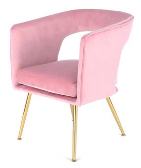 Valgomojo kėdė Kayoom Jolene 125 ZQ3E7, blizgi, aukso/rožinė, 58 cm x 60 cm x 77 cm