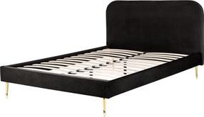 Lova dvigulė Beliani Flayat, 180 x 200 cm, juoda, be čiužinio, su grotelėmis