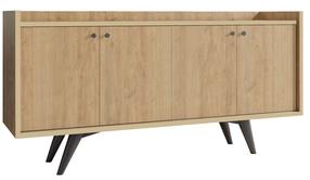 Komoda Kalune Design Lizbon 811MDD3429, ąžuolo, 40 cm x 150 cm x 75 cm