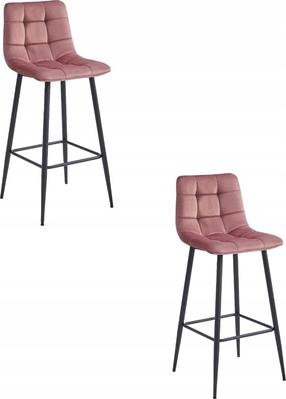 Kėdžių rinkinys Leobert Arceto, juoda/rožinė, 43.5 cm x 32.5 cm x 104 cm, 2 vnt.