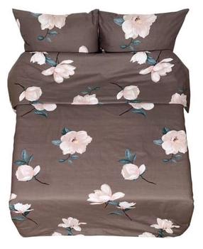 Antklodės užvalkalas Rustilė Morning 1288, ruda/šviesiai rožinė/tamsiai žalia, 135 cm x 200 cm