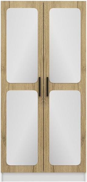 Spinta Kalune Design Kale 506MNR2143, riešuto, 90 cm x 52 cm x 190 cm, su veidrodžiu