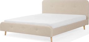 Lova dvigulė Shumee Rennes, 180 x 200 cm, smėlio, be čiužinio, su grotelėmis