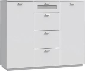 Komoda Forte Nexus NXSK25-Z12MG06, balta, 40 cm x 98.8 cm x 119.6 cm