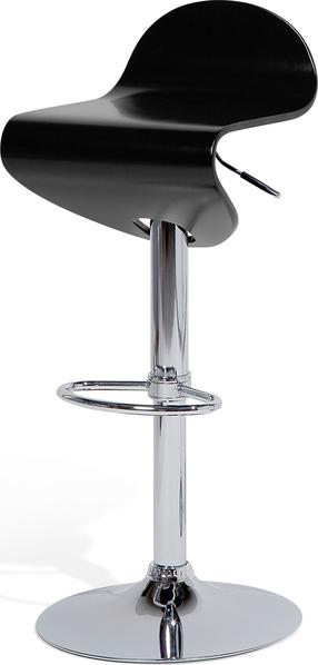 Baro kėdė Beliani Liverpool, blizgi, juoda, 40 cm x 42 cm x 94 cm