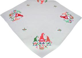 Kalėdinė staltiesė kvadratinė OS-301-B, smėlio, 85 x 85 cm