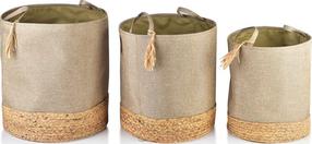 Krepšių rinkinys, daiktų saugojimo Mondex HIWB7089-PROM, šviesiai ruda, 42 x 42 x 46 cm