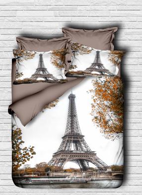 Patalynės užvalkalų komplektas Mijolnir 178PRL2017, rudas/baltas, 200 x 220 cm