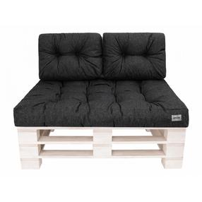 Lauko baldų pagalvių rinkinys Hobbygarden Leo LE1CZA3, juoda, 120 x 82 cm