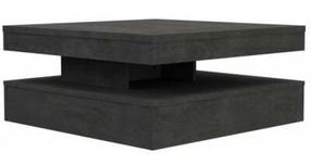 Kavos staliukas Forte Turn, tamsiai pilka, 78 cm x 78 cm x 35.3 cm