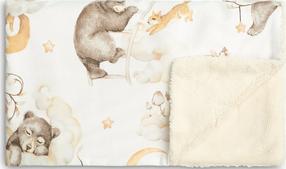 Pledas Sensillo Plush, 100 x 80 cm, ruda/balta