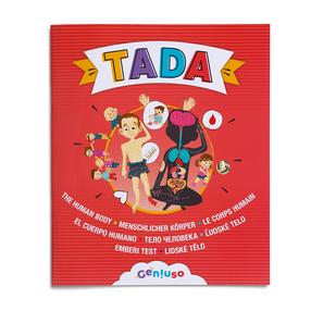 Knygelė Geniuso Tada The Human Body, RUS, EN, DE, Prancūzų, Ispanų, Vengrų, Čekų, Slovakų, raudona