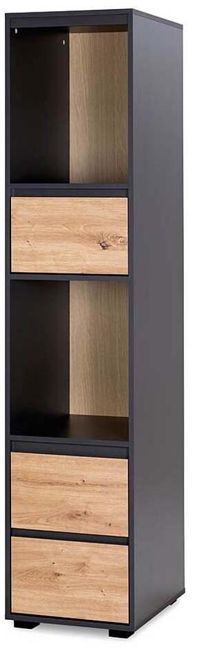 Pastatoma lentyna LittleSky Dalia, antracito/ąžuolo, 42 cm x 50 cm x 183 cm