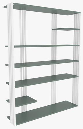 Pastatoma lentyna Kalune Design Jenny 875ZNA4523, balta/žalia, 120 cm x 29.6 cm x 160 cm