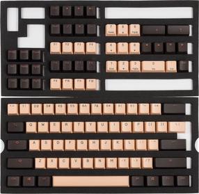 Klaviatūros dangtelis Ducky PBT Double-Shot Keycap Set Rosa 108 pcs, šviesiai ruda