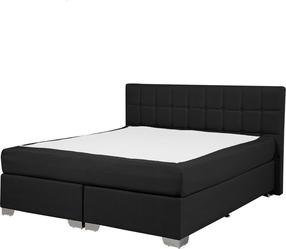 Lova pusantros vietos Beliani Admiral, 140 x 200 cm, juoda, su čiužiniu, su grotelėmis