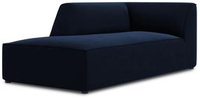 Sofa Micadoni Home Ruby Velvet Chaise Longue, tamsiai mėlyna, kairinė, 181 x 93 cm x 69 cm