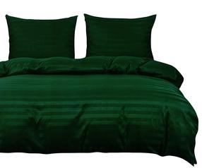 Patalynės užvalkalų komplektas PGU-05, tamsiai žalia, 200 x 220 cm