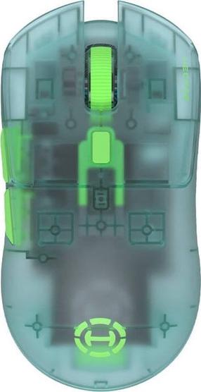 Belaidė žaidimų pelė Edifier HECATE G3M PRO, bluetooth / usb / 2.4ghz, skaidri/žalia