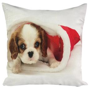 Dekoratyvinės pagalvėlės užvalkalas JCLA-22, balta/raudona, 40 cm x 40 cm