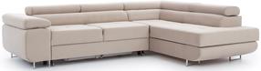 Kampinė sofa Anton Paros 02, smėlio, dešininė, 202 x 275 cm x 85 cm