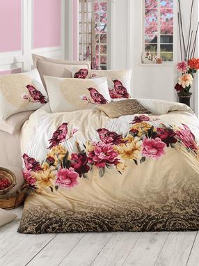 Patalynės užvalkalų komplektas Mijolnir Calykubu 172PRL2110, balta/raudona/ruda, 160 x 220 cm