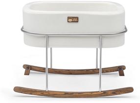 Lopšys kūdikiams viengulė Kalune Design Hier 676HDS1130, balta/chromo, be patalynės dėžės, su čiužiniu