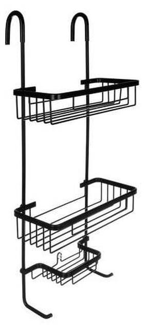 Pakabinama dušo durų lentynėlė Ruhhy 15465, 65 cm x 9 cm x 16 cm, juoda