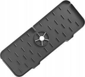 Indų džiovinimo kilimėlis Brunbeste BB-3247, 36.5 cm x 14 cm x 1 cm, silikonas, pilka