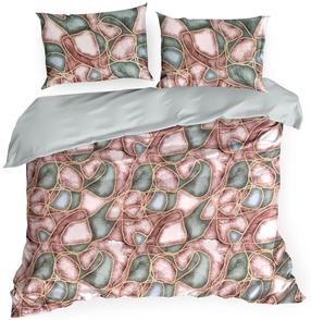 Patalynės užvalkalų komplektas PTF-70, ruda/smėlio/žalia, 160 x 200 cm