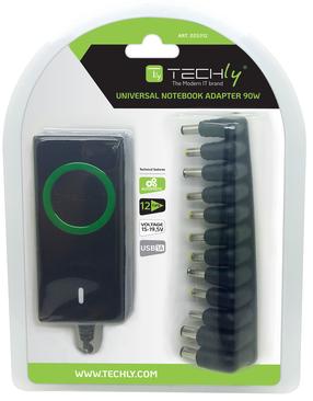 Nešiojamo kompiuterio įkroviklis Techly Universal Notebook AC Power, 90 W, 100 - 240 V