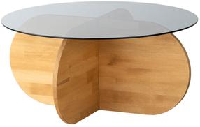 Kavos staliukas Kalune Design Bubble 2, ąžuolo, 75 cm x 75 cm x 35 cm