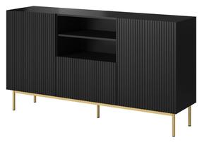 Komoda Cama Meble Pafos, juoda, 150 cm x 40 cm x 90 cm