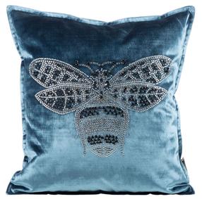 Dekoratyvinės pagalvėlės užvalkalas JWE-06, žydra, 45 cm x 45 cm