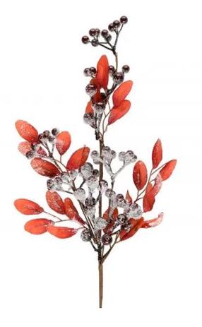 Dekoracija, "Šakelė" Winteria Frosty Berries, 15 cm, ruda/raudona