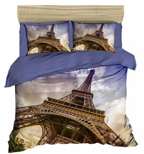 Patalynės užvalkalų komplektas Mijolnir 178PRL1249, mėlynas/rudas/baltas, 200 x 220 cm