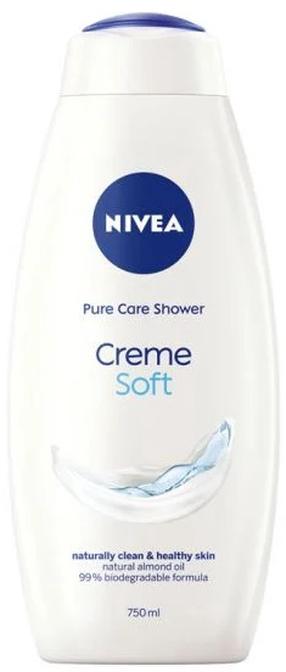 Kūno prausimosi kremas Nivea Creme Soft, 750 ml