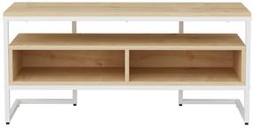 TV staliukas Kalune Design Merrion, rudas/baltas, 35 cm x 110 cm x 49.9 cm