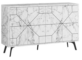 Komoda Kalune Design Dune 855DTE4219, balta, 35 cm x 123 cm x 62.4 cm