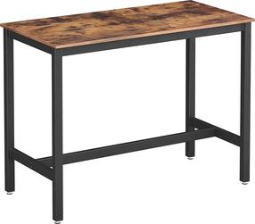 Baro stalas Songmics Vasagle, rudas/juodas, 120 cm x 60 cm x 90 cm