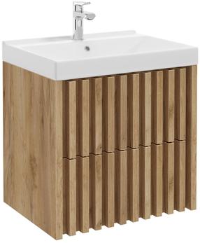 Vonios spintelė su praustuvu Deftrans Tripoli, ruda, 45 cm x 60 cm x 63 cm